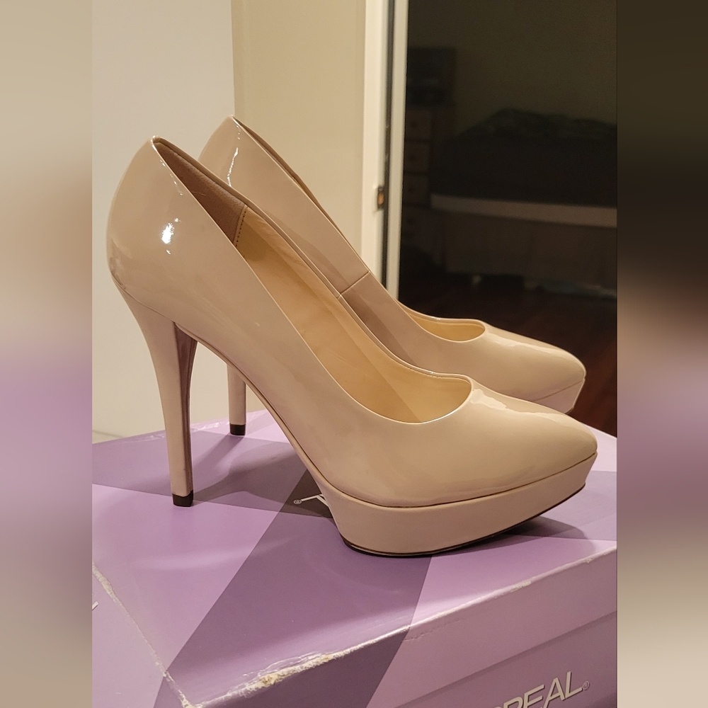 X-Appeal Women's High Heel Platform Pump Nude Sz 7.5